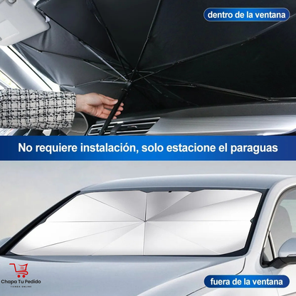 Tapasol de Parabrisas Tipo Paraguas Portátil