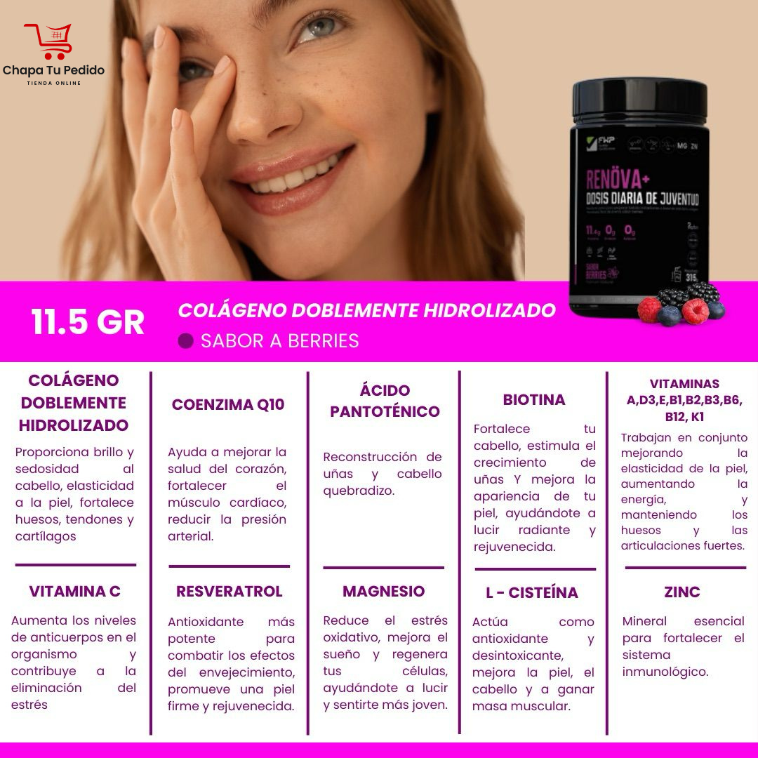 ✨ RENOVA+ Colágeno Hidrolizado Premium – Tu Belleza y Bienestar desde Adentro
